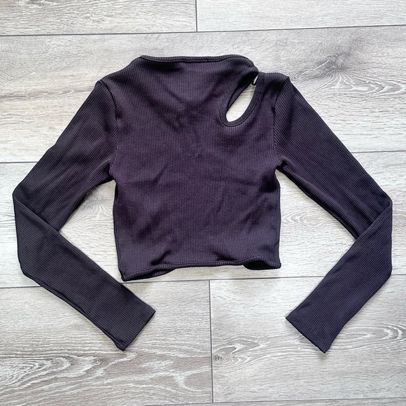 Zara Ribbed Long Sleeve Crop Top - Picture 12 of 13